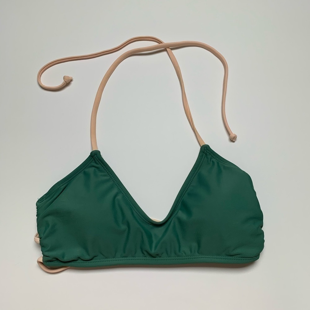 Xhilaration Green and Blush Pink Bikini Top Small